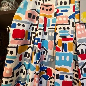 Boden Colorful Abstract Print Skirt